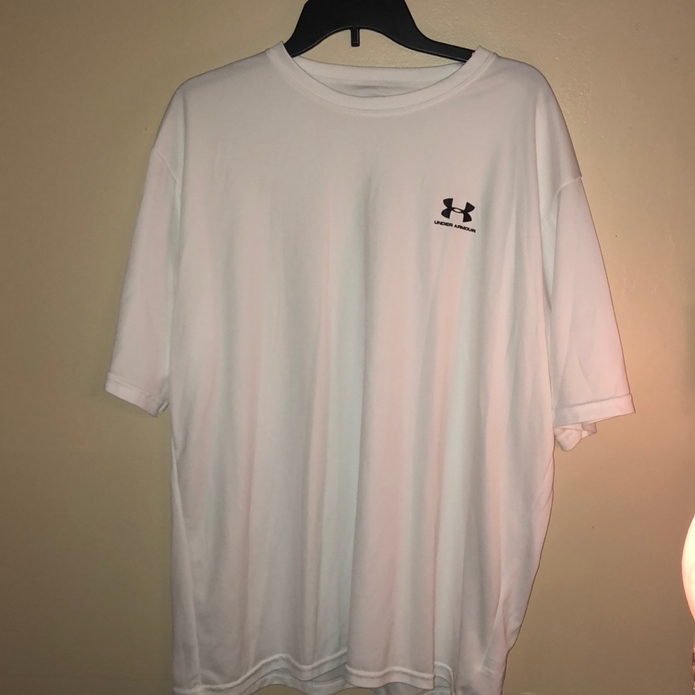 Under Armour White Athletic heat resist Shirt XL